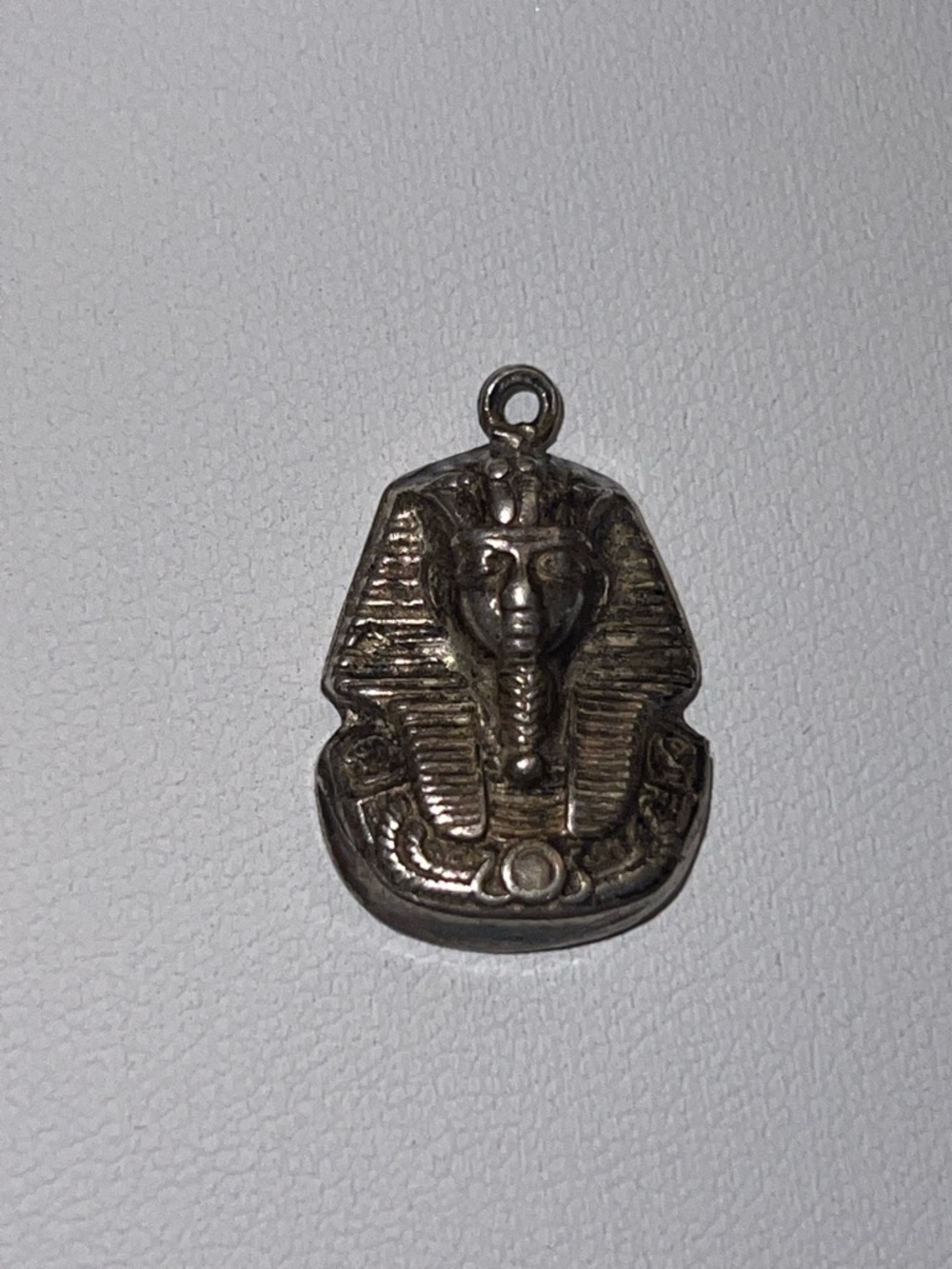 Egyptian Pharaoh Pendant Charm - Silver Tone